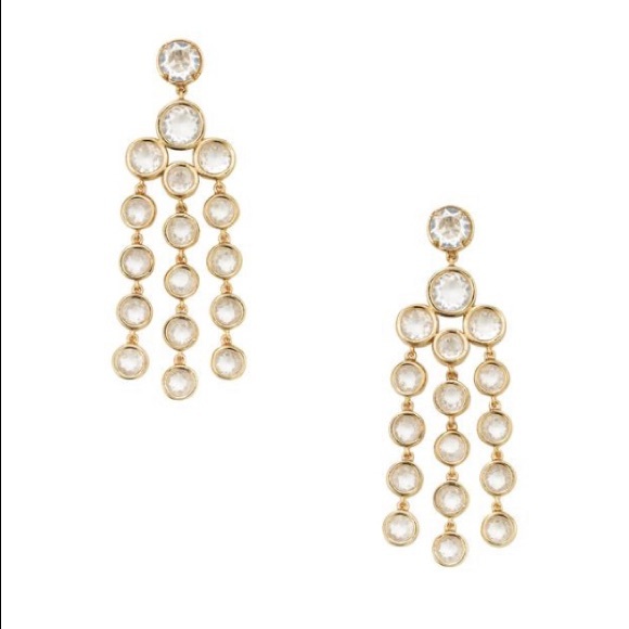 Kate Spade 12k Gold Sparkle Chandelier Earrings - Picture 4 of 4
